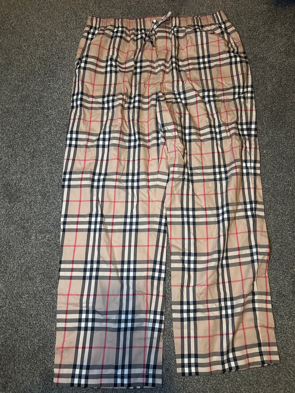 Burberry Body Pajama Pants Xxl  Classic Nova Check 100% Cotton Lounge Sleepwear